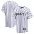 Colorado Rockies Nike White Home Big & Tall Replica Jersey product image 1, provided for visual reference and product detail