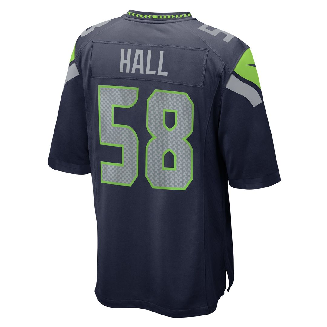 Seattle Seahawks Derick Hall Nike College Navy Game Jersey product image 3, provided for visual reference and product detail