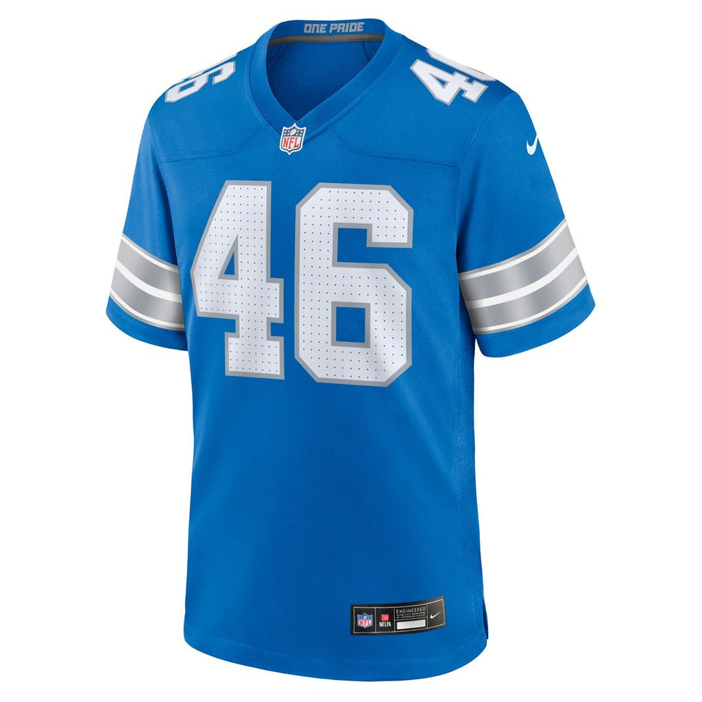 Detroit Lions Jack Campbell Nike Blue Game Jersey product image 10, provided for visual reference and product detail review