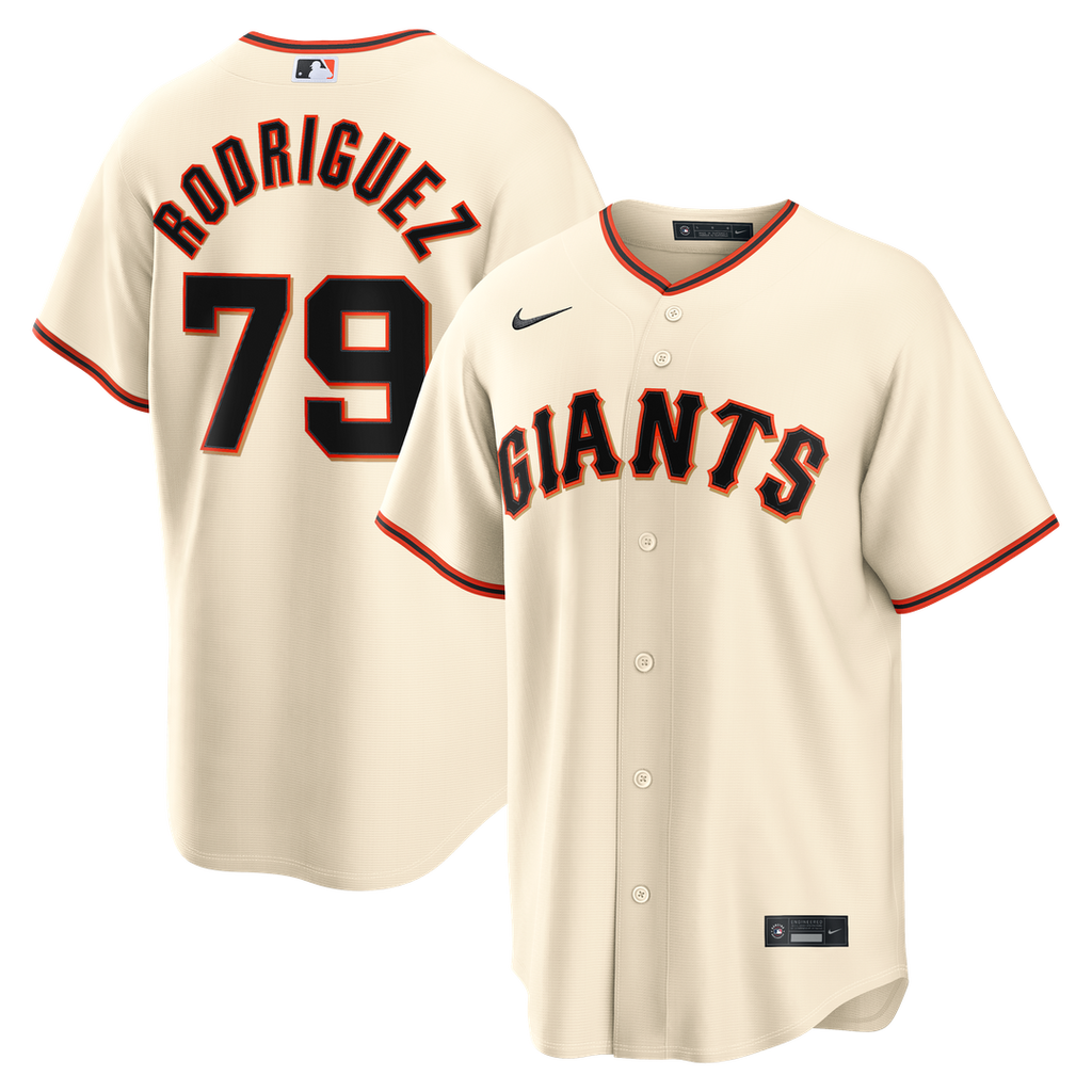 San Francisco Giants Jesus Rodriguez Nike Cream Home Replica Jersey product image 1, provided for visual reference and