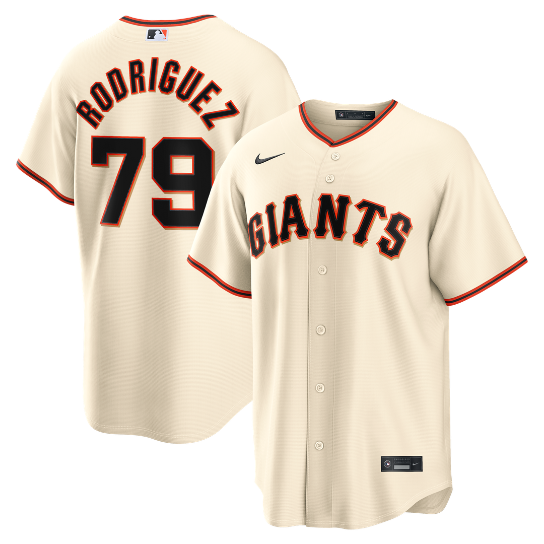 San Francisco Giants Jesus Rodriguez Nike Cream Home Replica Jersey product image 1, provided for visual reference and