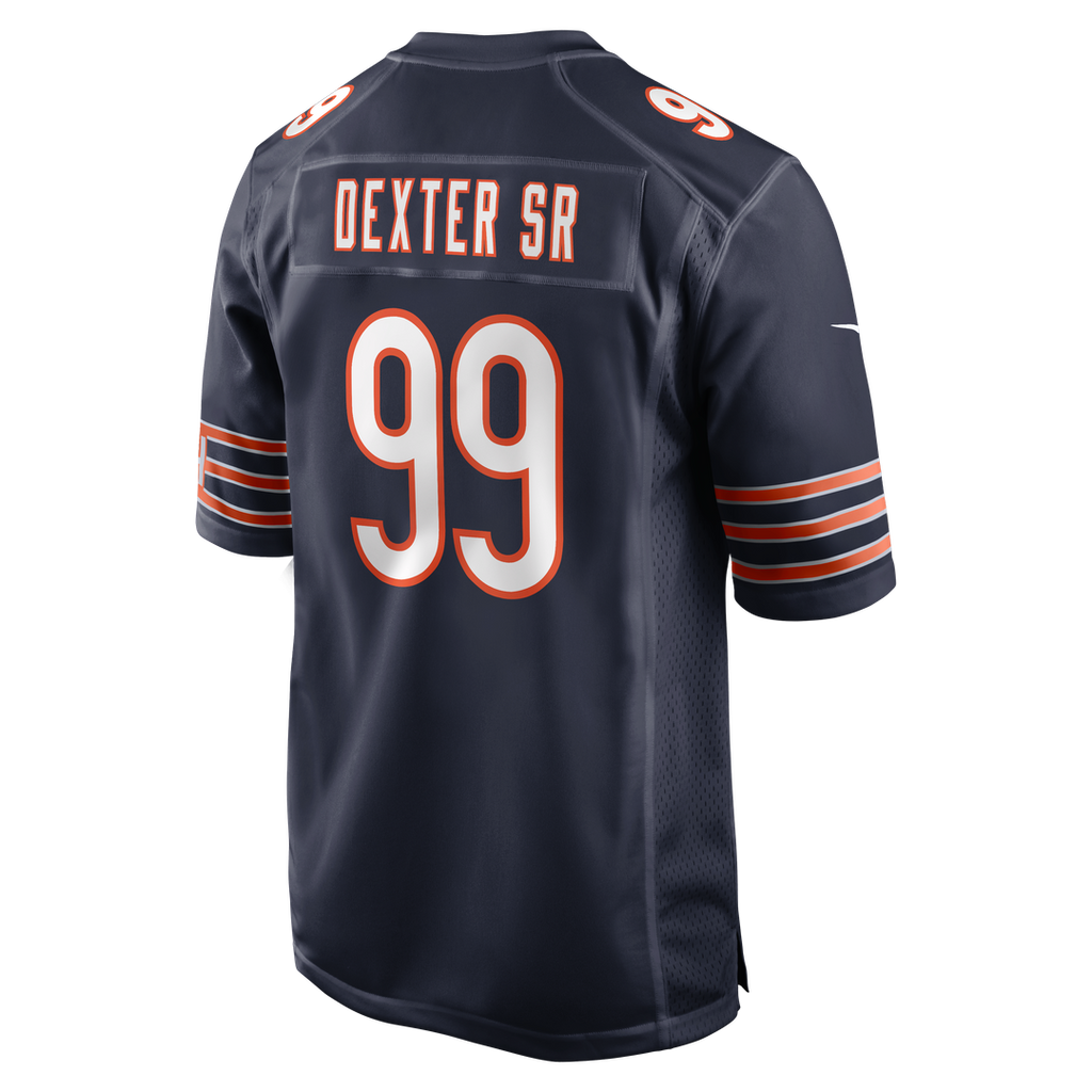 Chicago Bears Gervon Dexter Sr. Nike Navy Game Jersey product image 3, provided for visual reference and product detail