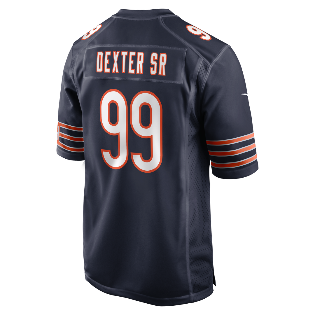 Chicago Bears Gervon Dexter Sr. Nike Navy Game Jersey product image 3, provided for visual reference and product detail