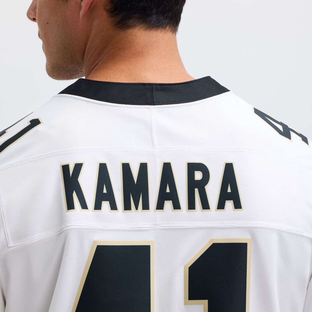 New Orleans Saints Alvin Kamara Nike White Vapor F.U.S.E. Limited Jersey product image 8, provided for visual reference and