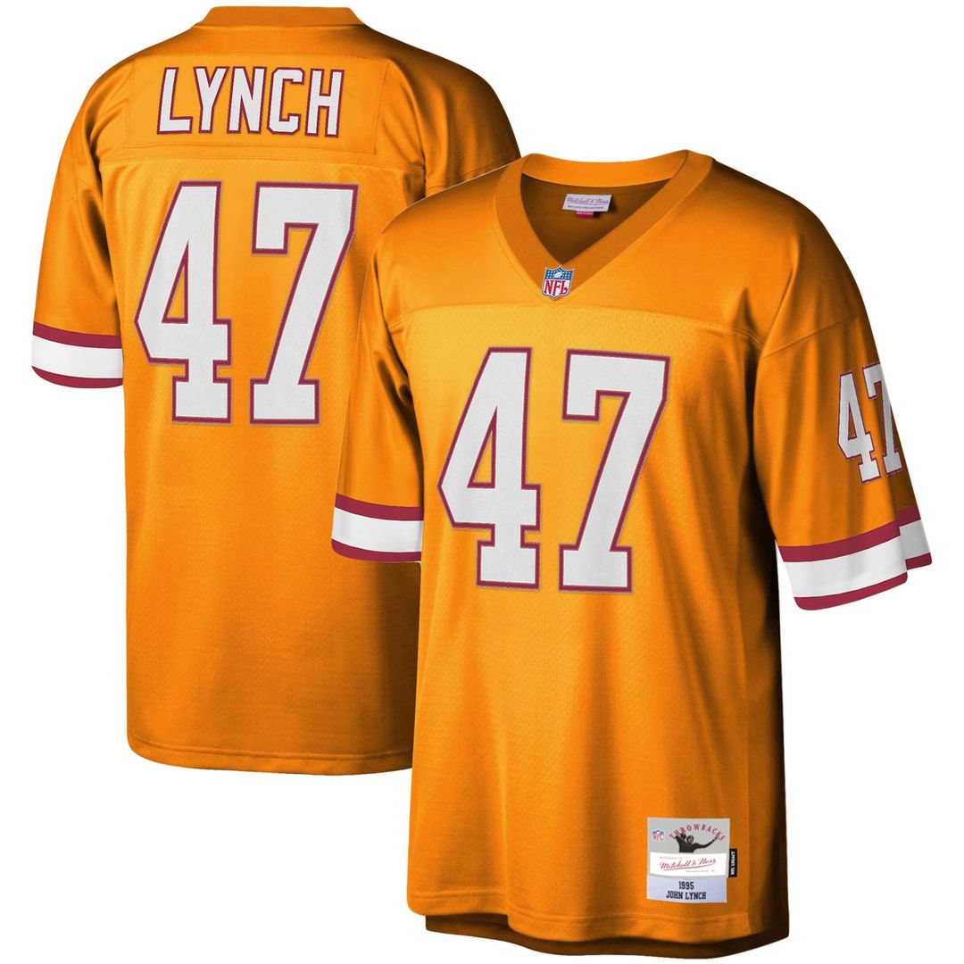 Tampa Bay Buccaneers John Lynch Mitchell & Ness Orange Big & Tall 1995 Legacy Retired Player Jersey product image 1,
