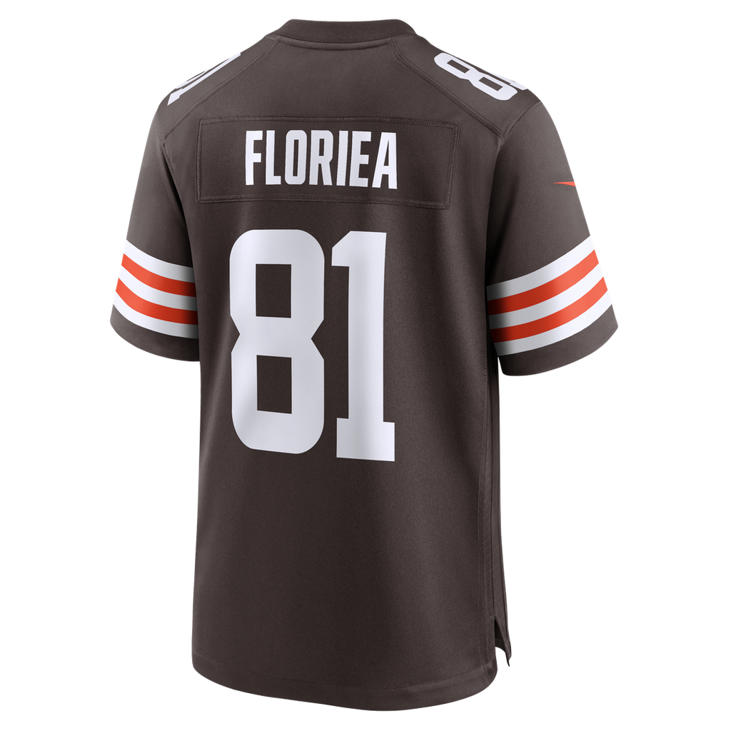 Cleveland Browns Luke Floriea Nike Brown Team Game Jersey product image 3, provided for visual reference and product detail