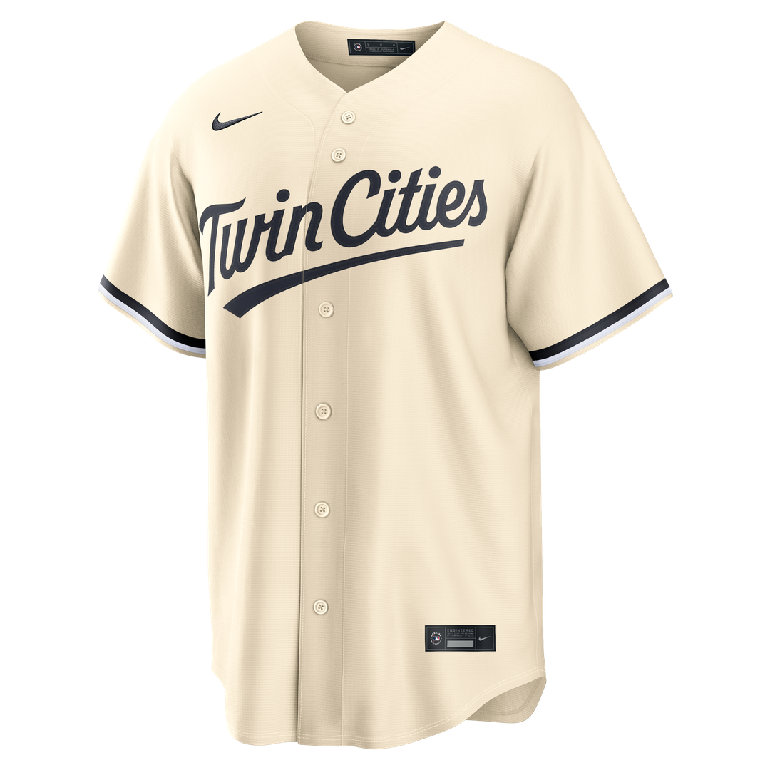 Minnesota Twins Nike Cream Alternate Replica Jersey product image 2, provided for visual reference and product detail review