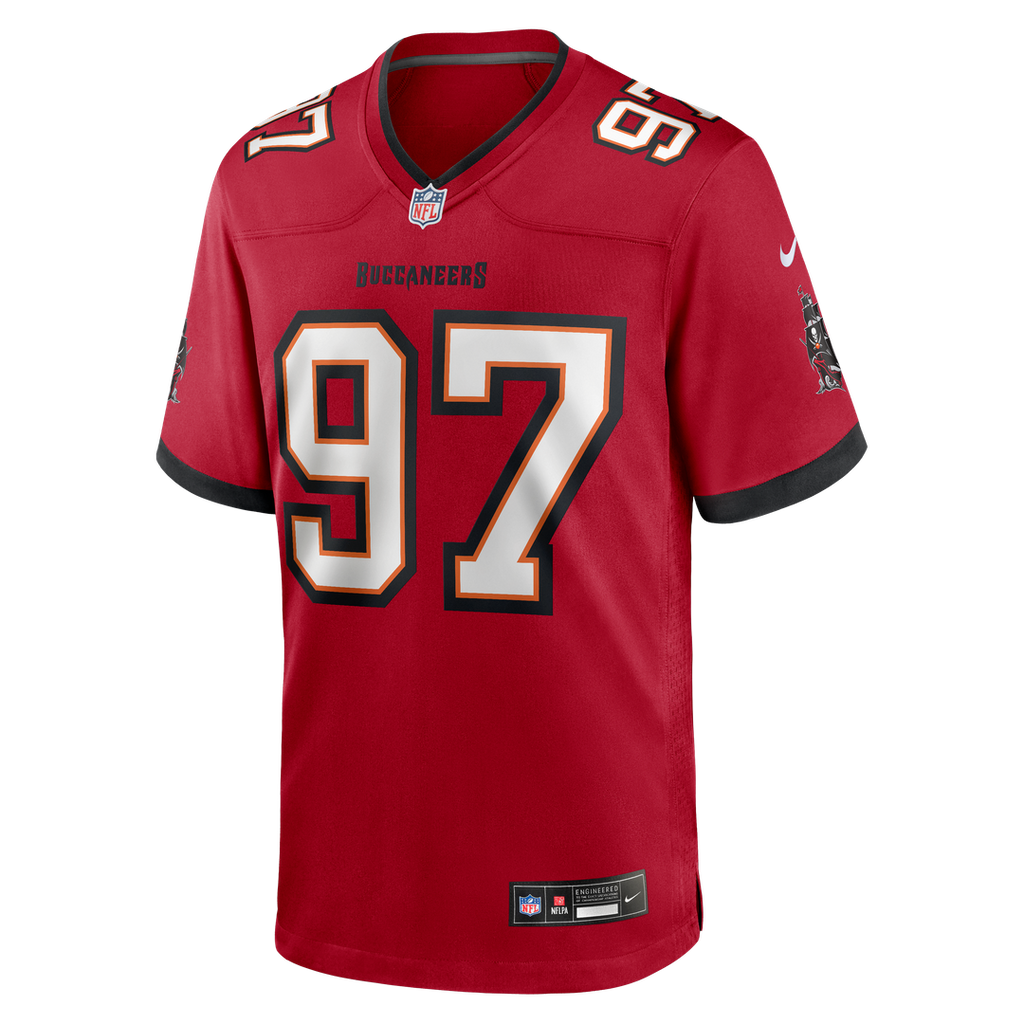 Tampa Bay Buccaneers Al-Quadin Muhammad Nike Red Team Game Jersey product image 4, provided for visual reference and product