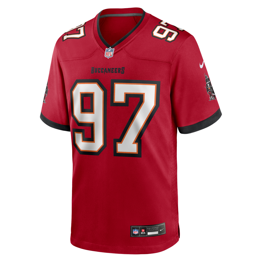 Tampa Bay Buccaneers Al-Quadin Muhammad Nike Red Team Game Jersey product image 4, provided for visual reference and product