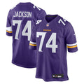 Minnesota Vikings Donovan Jackson Nike Purple Game Player Jersey product image 1, provided for visual reference and product