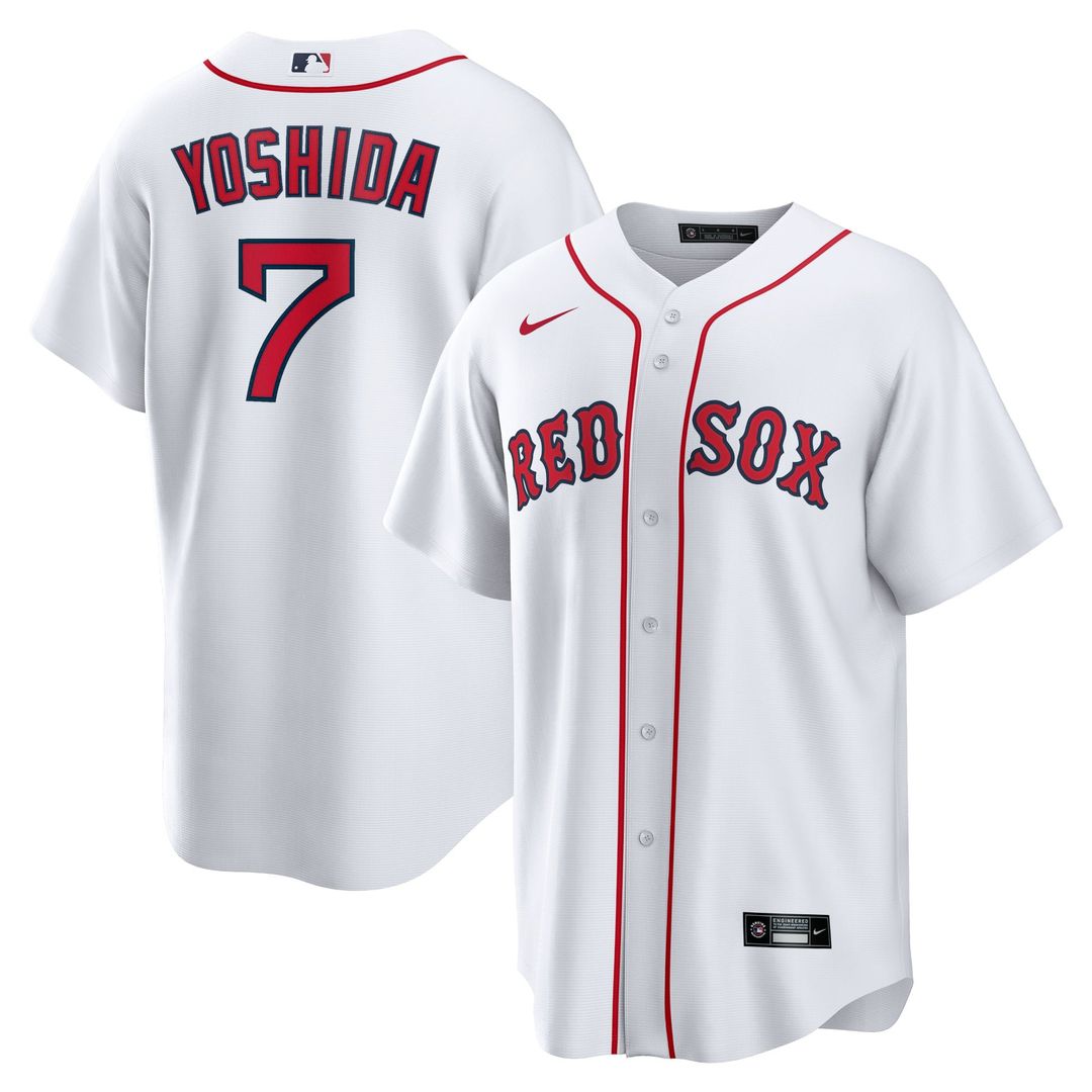 Boston Red Sox Masataka Yoshida Nike White Replica Player Jersey product image 1, provided for visual reference and product