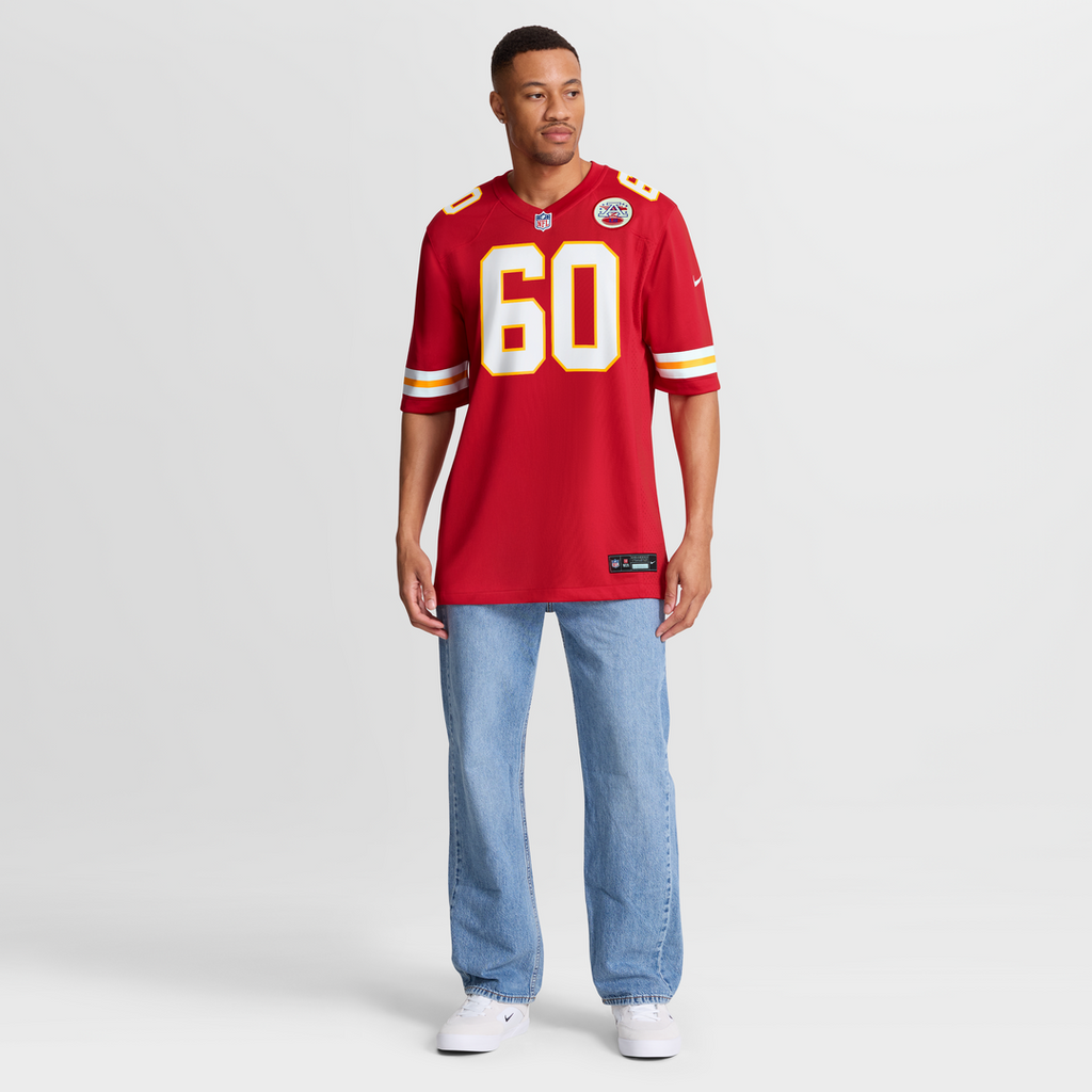 Kansas City Chiefs Hunter Nourzad Nike Red Game Jersey product image 7, provided for visual reference and product detail