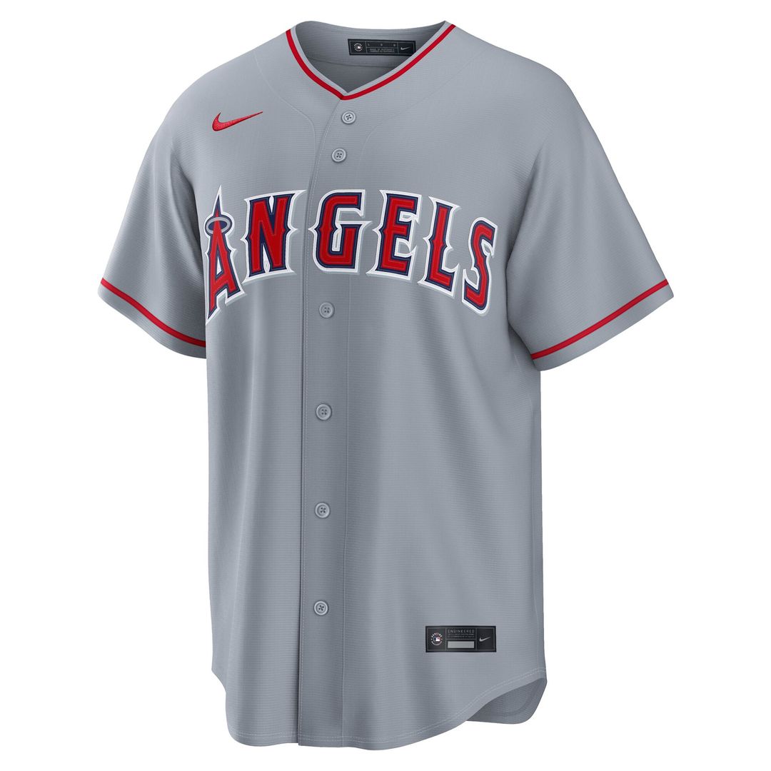 Los Angeles Angels Mike Trout Nike Gray Road Replica Jersey product image 2, provided for visual reference and product