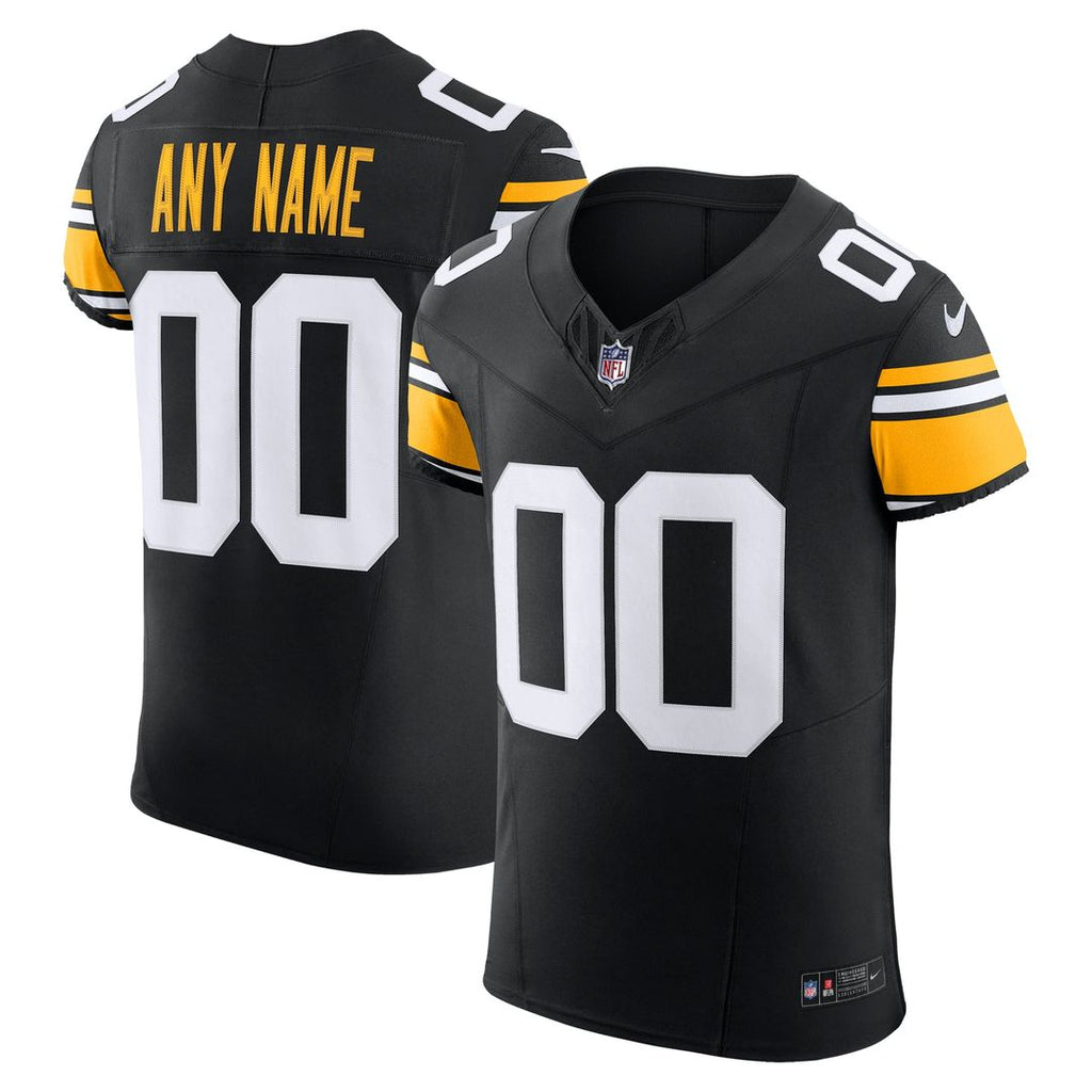 Pittsburgh Steelers Nike Black Vapor F.U.S.E. Elite Custom Jersey product image 1, provided for visual reference and product