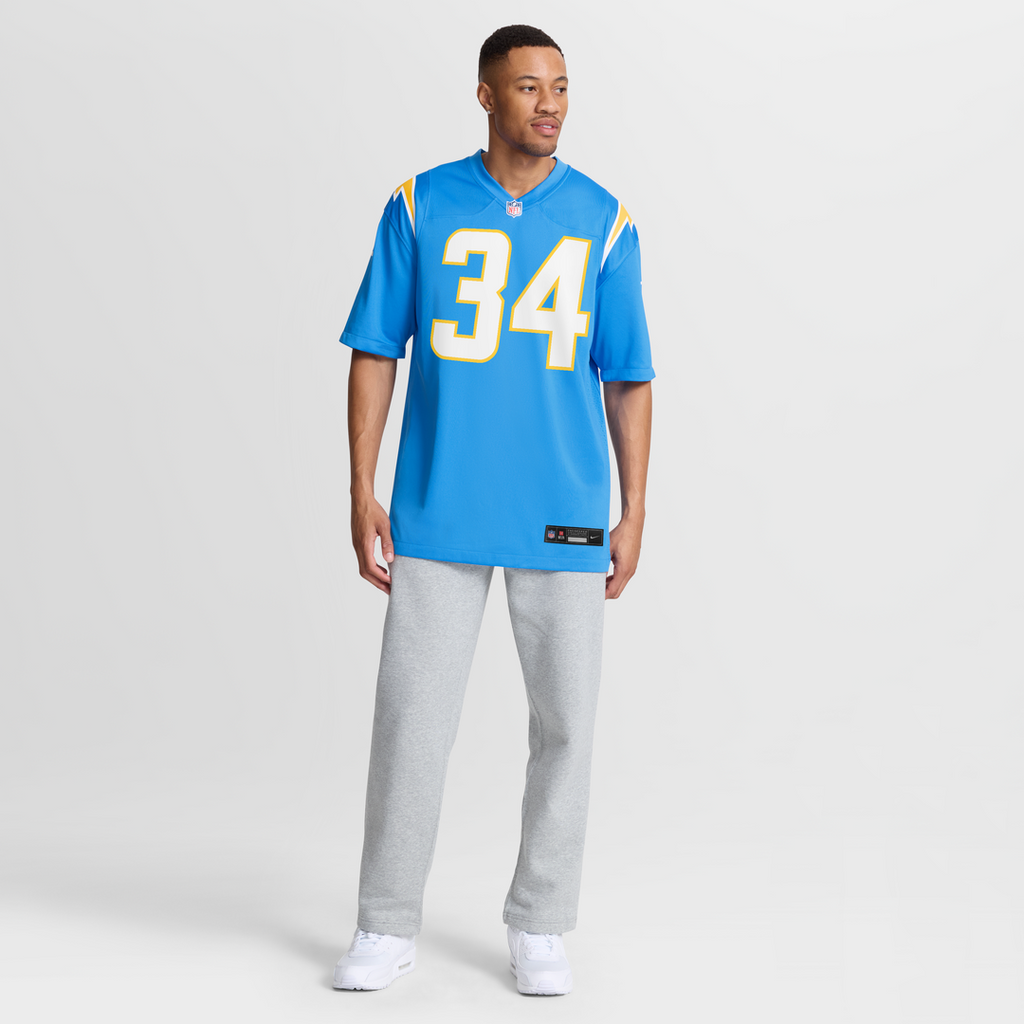 Los Angeles Chargers Keaton Mitchell Nike Powder Blue Team Game Jersey product image 4, provided for visual reference and