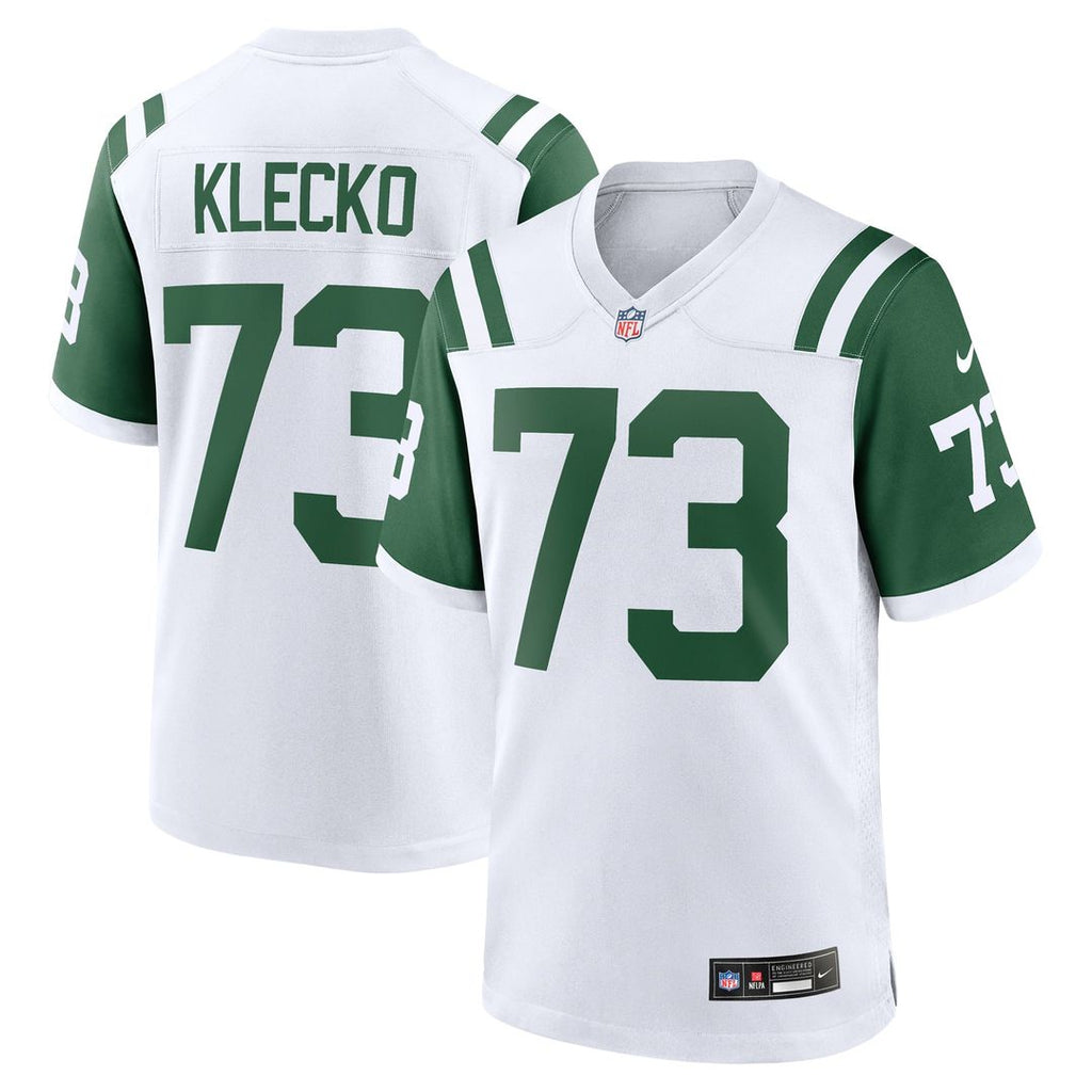 New York Jets Joe Klecko Nike White Retired Player Alternate Game Jersey product image 1, provided for visual reference and