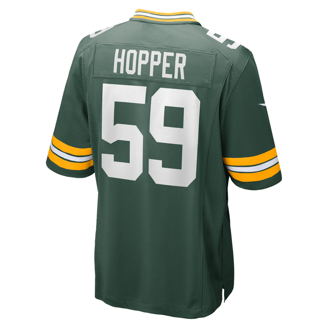 Green Bay Packers Ty'Ron Hopper Nike Green Game Jersey product image 3, provided for visual reference and product detail