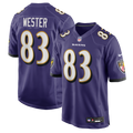Baltimore Ravens LaJohntay Wester Nike Purple Team Game Jersey product image 1, provided for visual reference and product