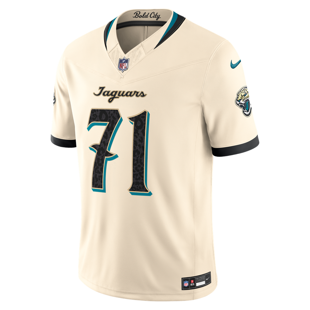 Jacksonville Jaguars Tony Boselli Nike Natural 2026 Rivalries Collection Stitched Limited Jersey product image 2, provided