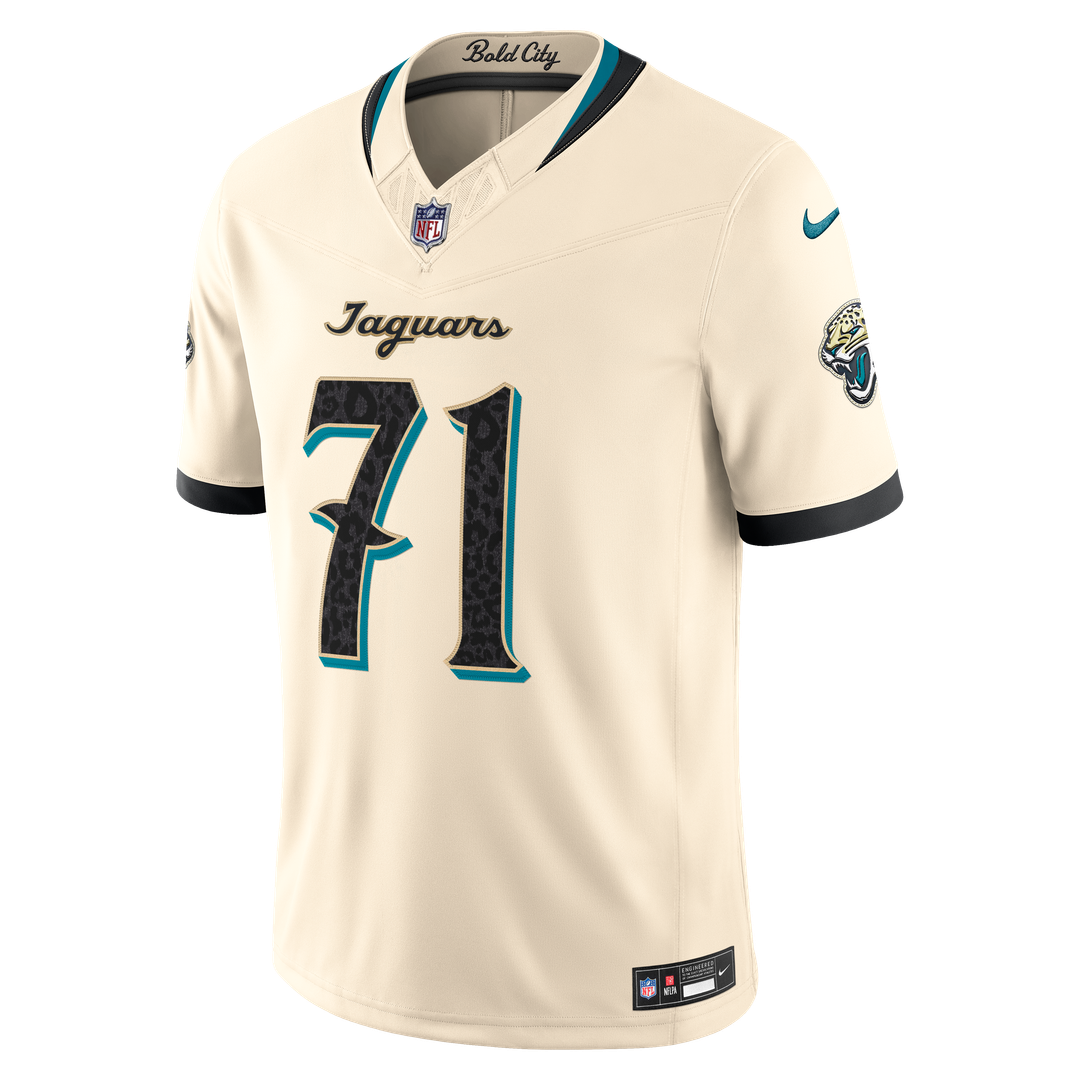Jacksonville Jaguars Tony Boselli Nike Natural 2026 Rivalries Collection Stitched Limited Jersey product image 2, provided