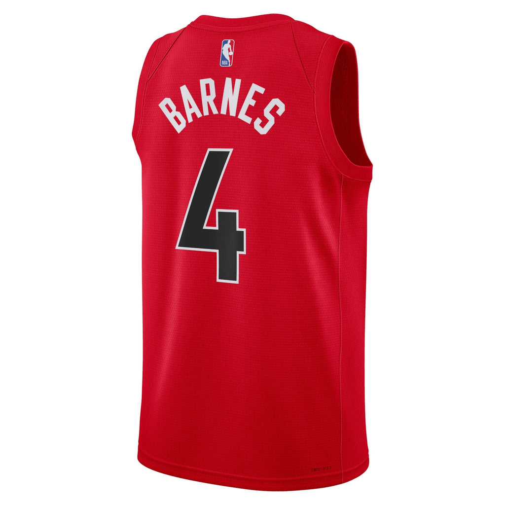 Toronto Raptors Nike Icon Edition Swingman Jersey - Red - Scottie Barnes - Unisex product image 3, provided for visual