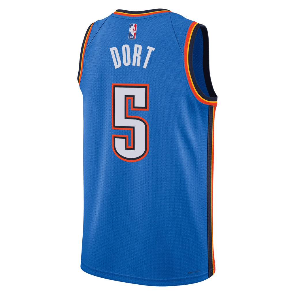 Oklahoma City Thunder Nike Icon Edition Swingman Jersey - Blue - Luguentz Dort - Unisex product image 3, provided for visual