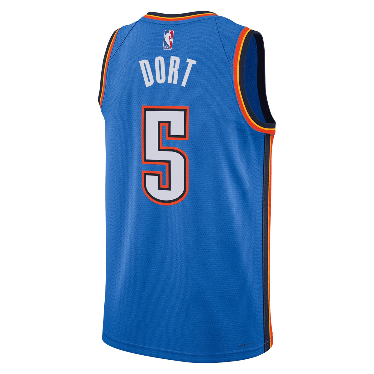 Oklahoma City Thunder Nike Icon Edition Swingman Jersey - Blue - Luguentz Dort - Unisex product image 3, provided for visual
