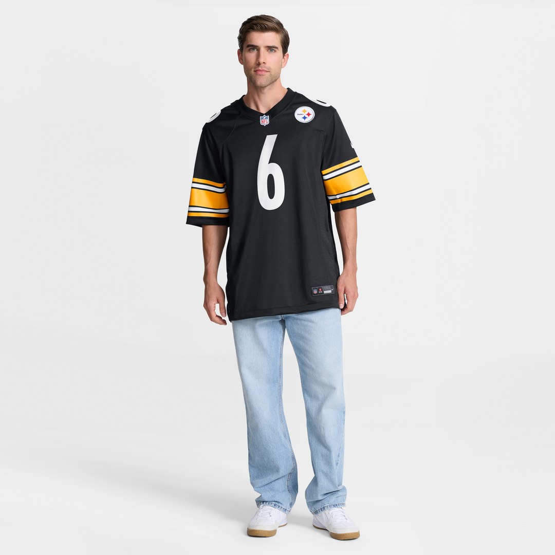 Pittsburgh Steelers Patrick Queen Nike Black Game Jersey product image 7, provided for visual reference and product detail
