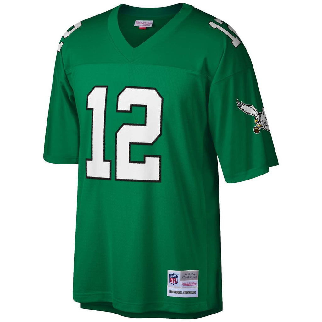 Philadelphia Eagles Randall Cunningham Mitchell & Ness Kelly Green Legacy Replica Jersey product image 2, provided for