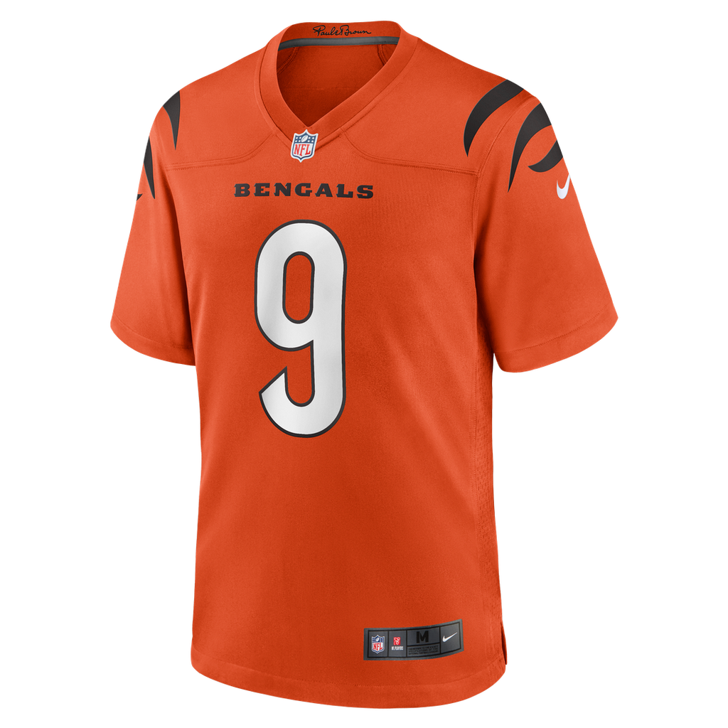 Cincinnati Bengals Joe Burrow Nike Orange Alternate Game Jersey product image 19, provided for visual reference and product