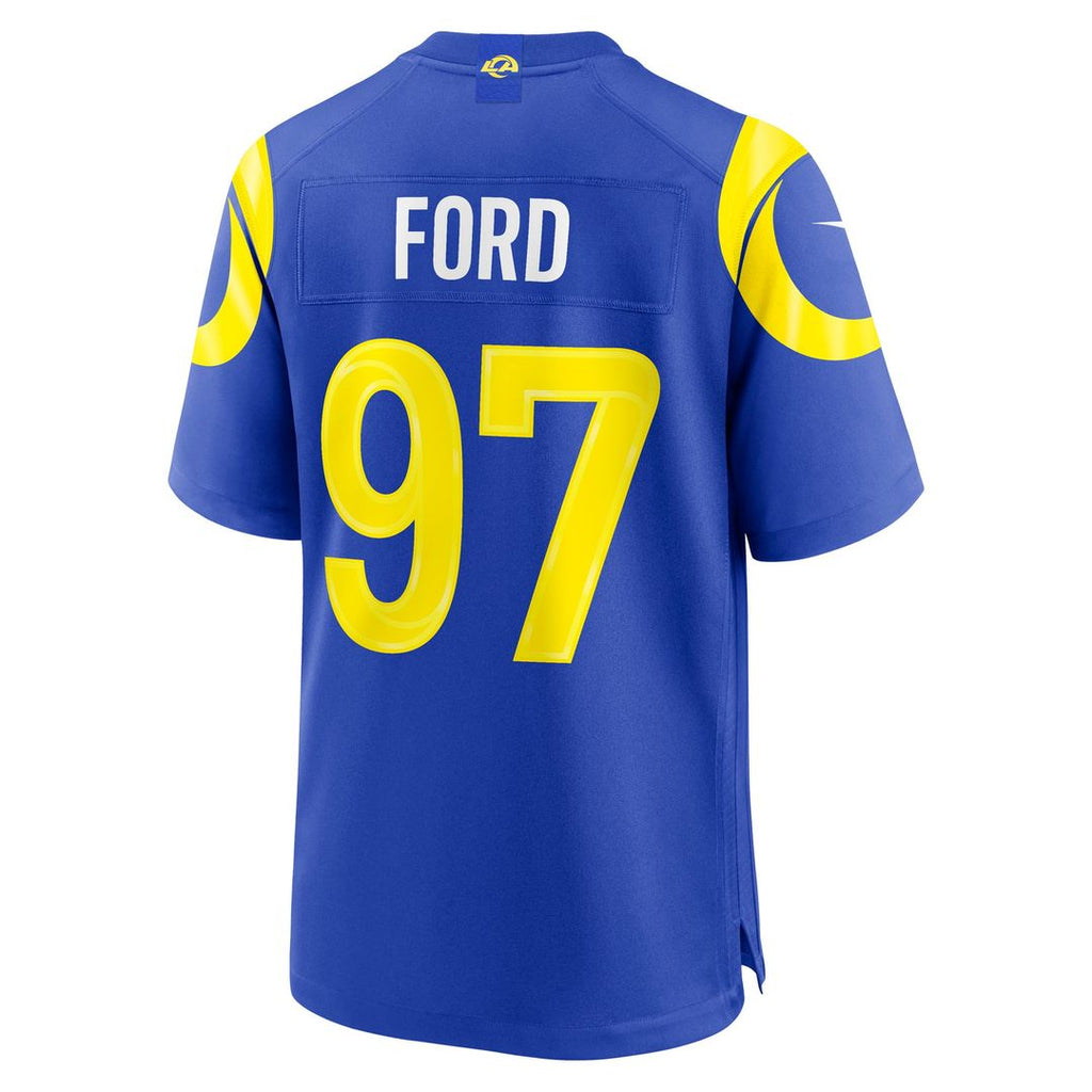 Los Angeles Rams Poona Ford Nike Royal Game Jersey product image 3, provided for visual reference and product detail review