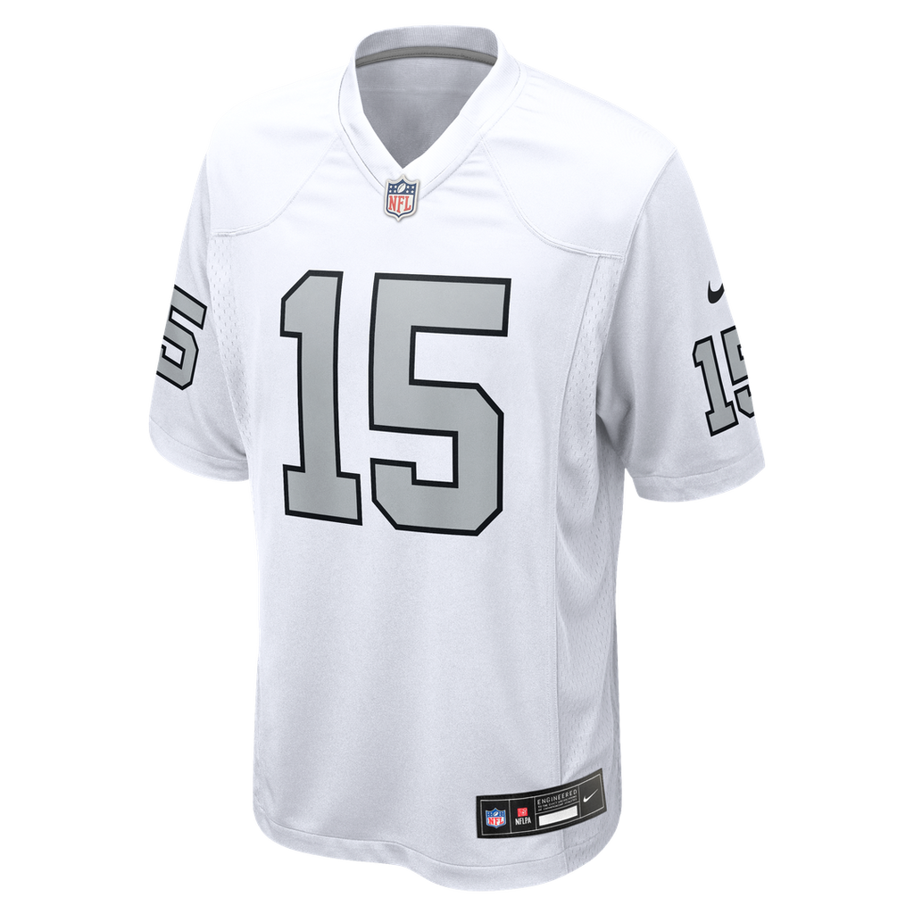 Las Vegas Raiders Fernando Mendoza Nike White Alternate Game Player Jersey product image 2, provided for visual reference