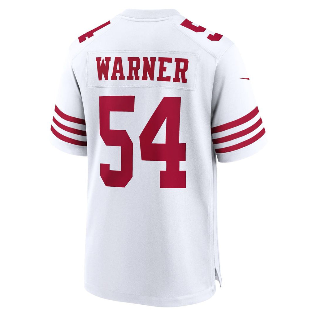 San Francisco 49ers Fred Warner Nike White Player Game Jersey product image 6, provided for visual reference and product