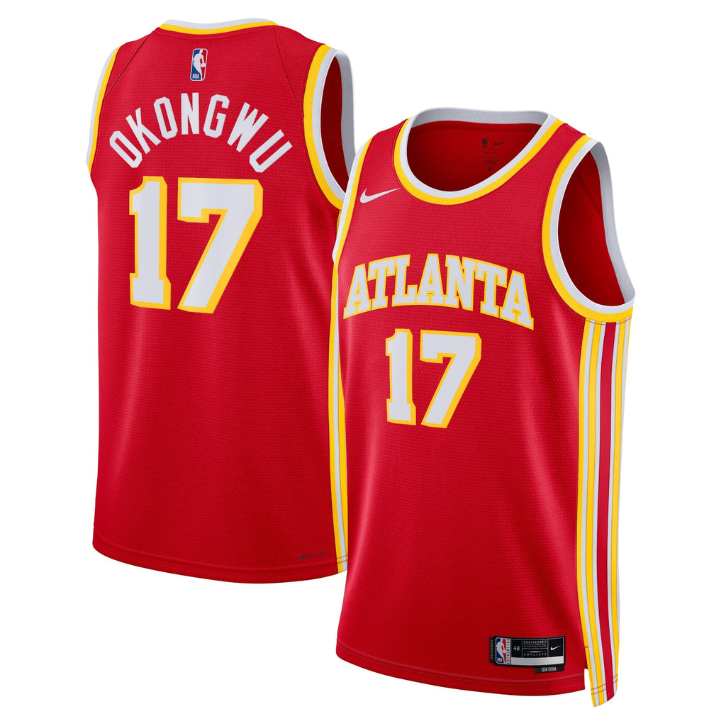 Atlanta Hawks Nike Icon Edition Swingman Jersey - Red - Onyeka Okongwu - Unisex product image 1, provided for visual