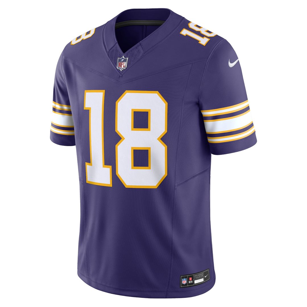 Minnesota Vikings Justin Jefferson Nike White Vapor F.U.S.E. Limited Jersey product image 8, provided for visual reference