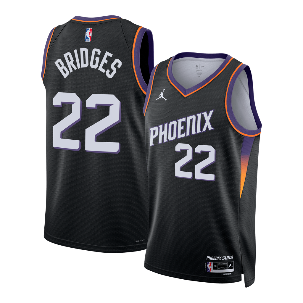 Phoenix Suns Jordan Brand Statement Edition Jersey - Black - Miles Bridges - Unisex product image 1, provided for visual