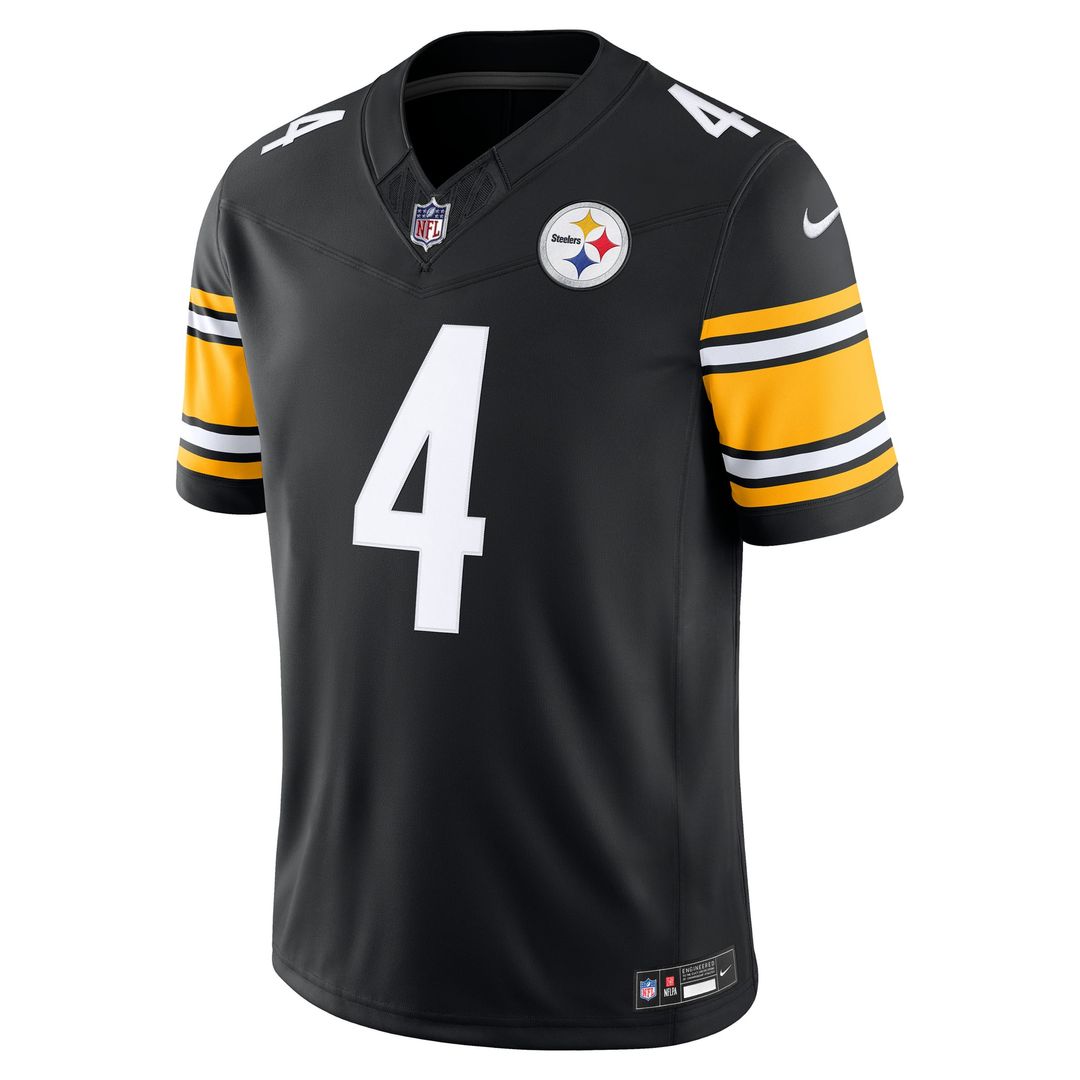 Pittsburgh Steelers DK Metcalf Nike Black Team Vapor F.U.S.E. Stitched Limited Jersey product image 2, provided for visual