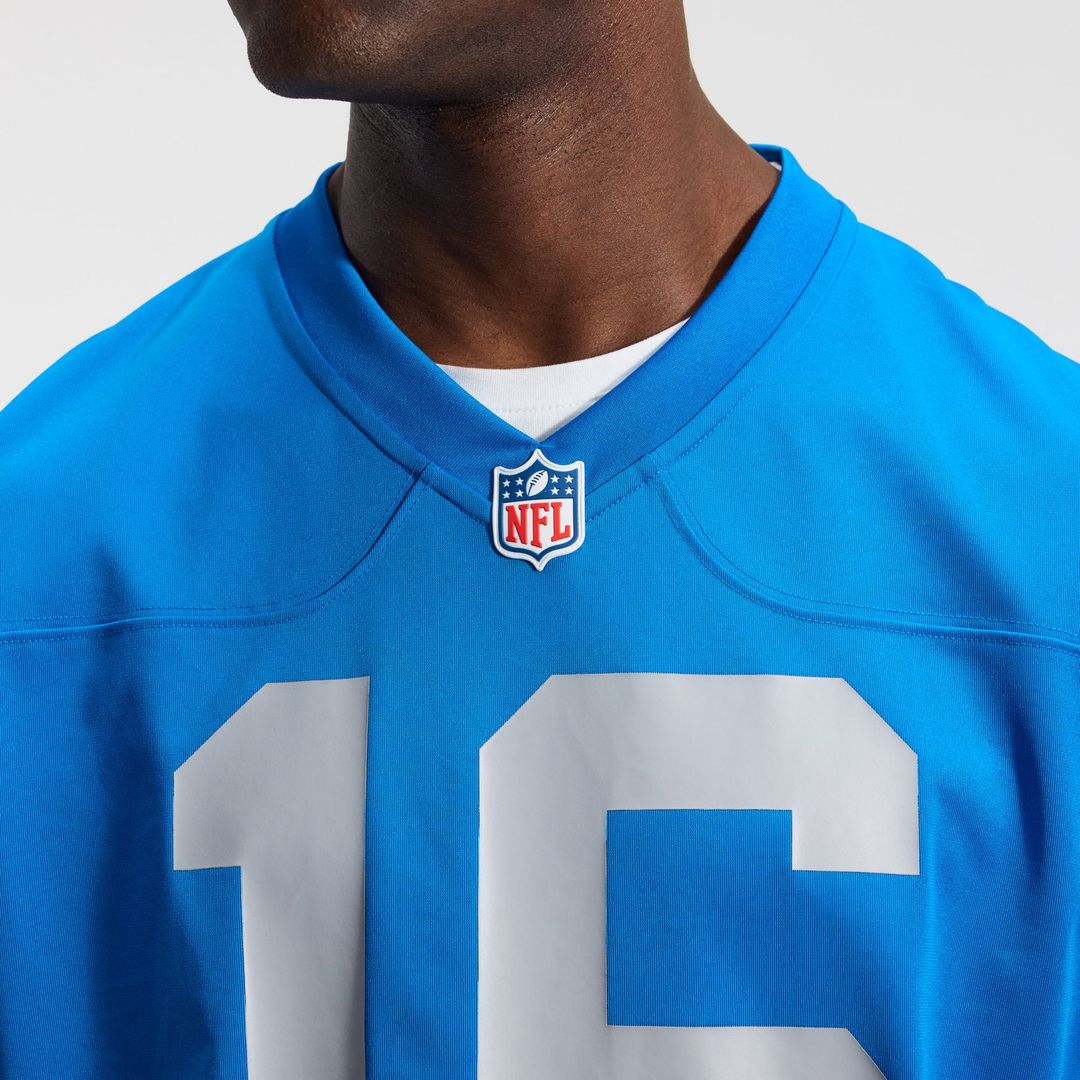 Detroit Lions Jared Goff Nike Blue Alternate Game Jersey product image 8, provided for visual reference and product detail