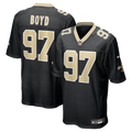 New Orleans Saints Khristian Boyd Nike Black Game Jersey product image 1, provided for visual reference and product detail