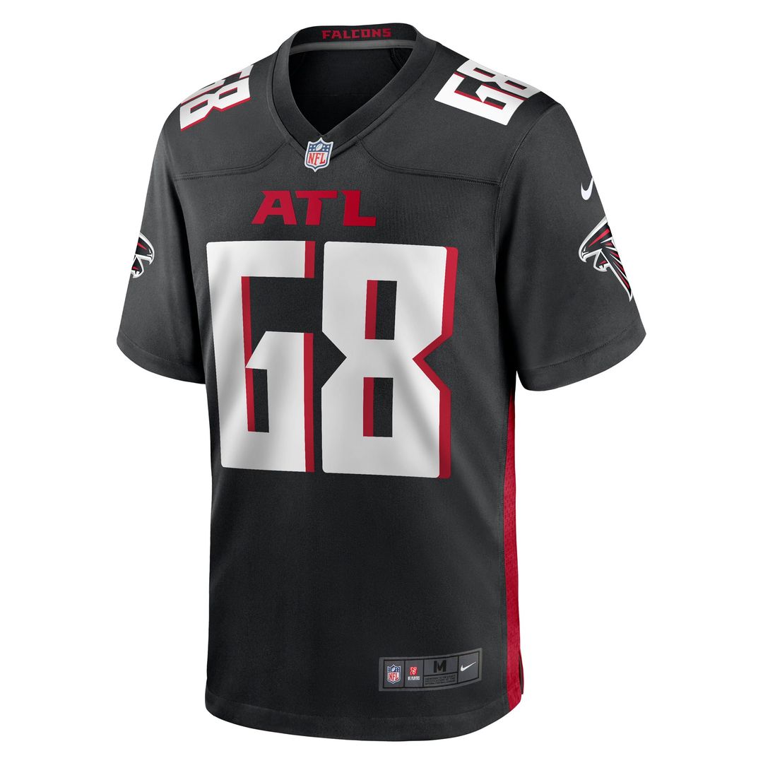 Atlanta Falcons Kyle Hinton Nike Black Team Game Jersey product image 2, provided for visual reference and product detail