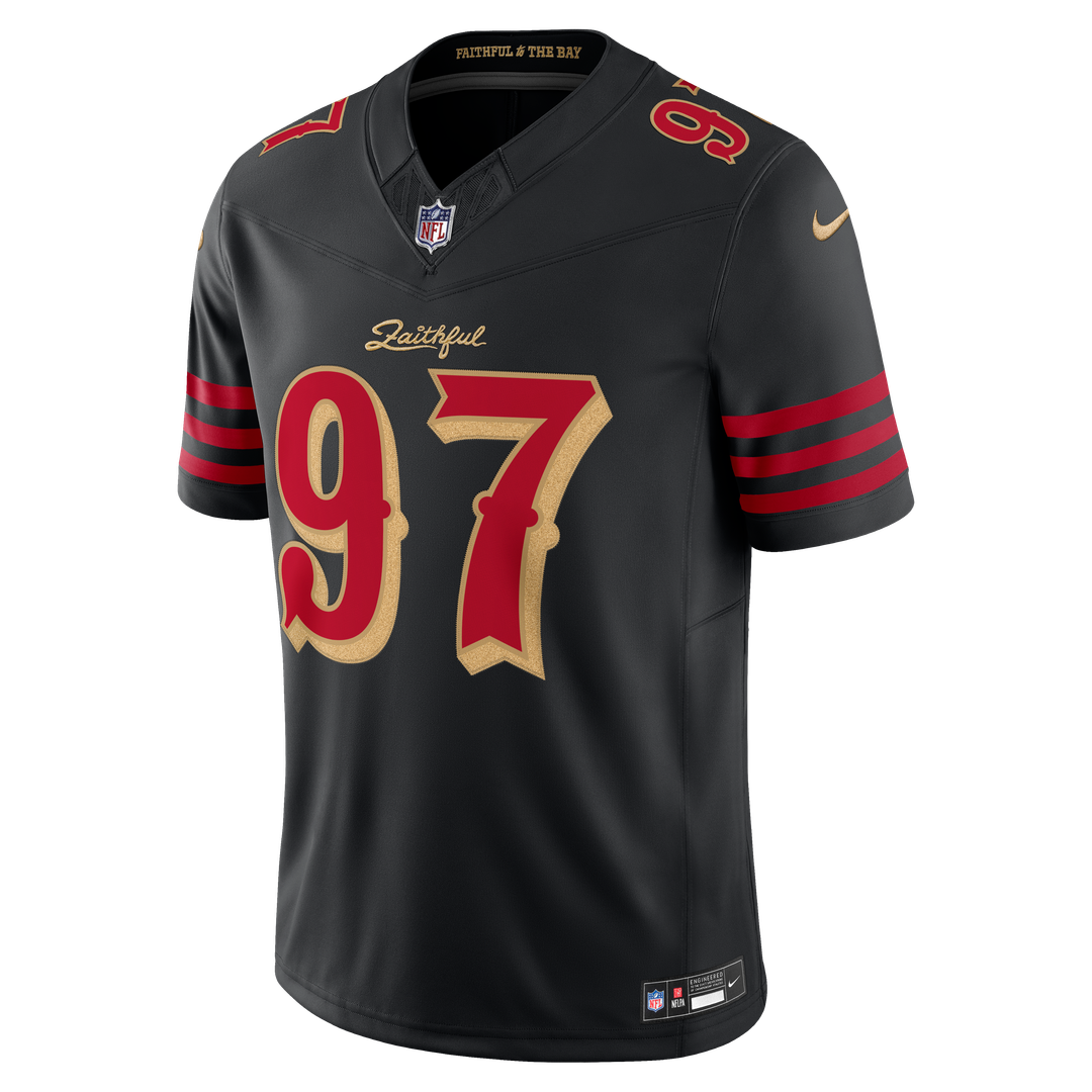 San Francisco 49ers Nick Bosa Nike Black Rivalries Collection Stitched Limited Jersey product image 6, provided for visual