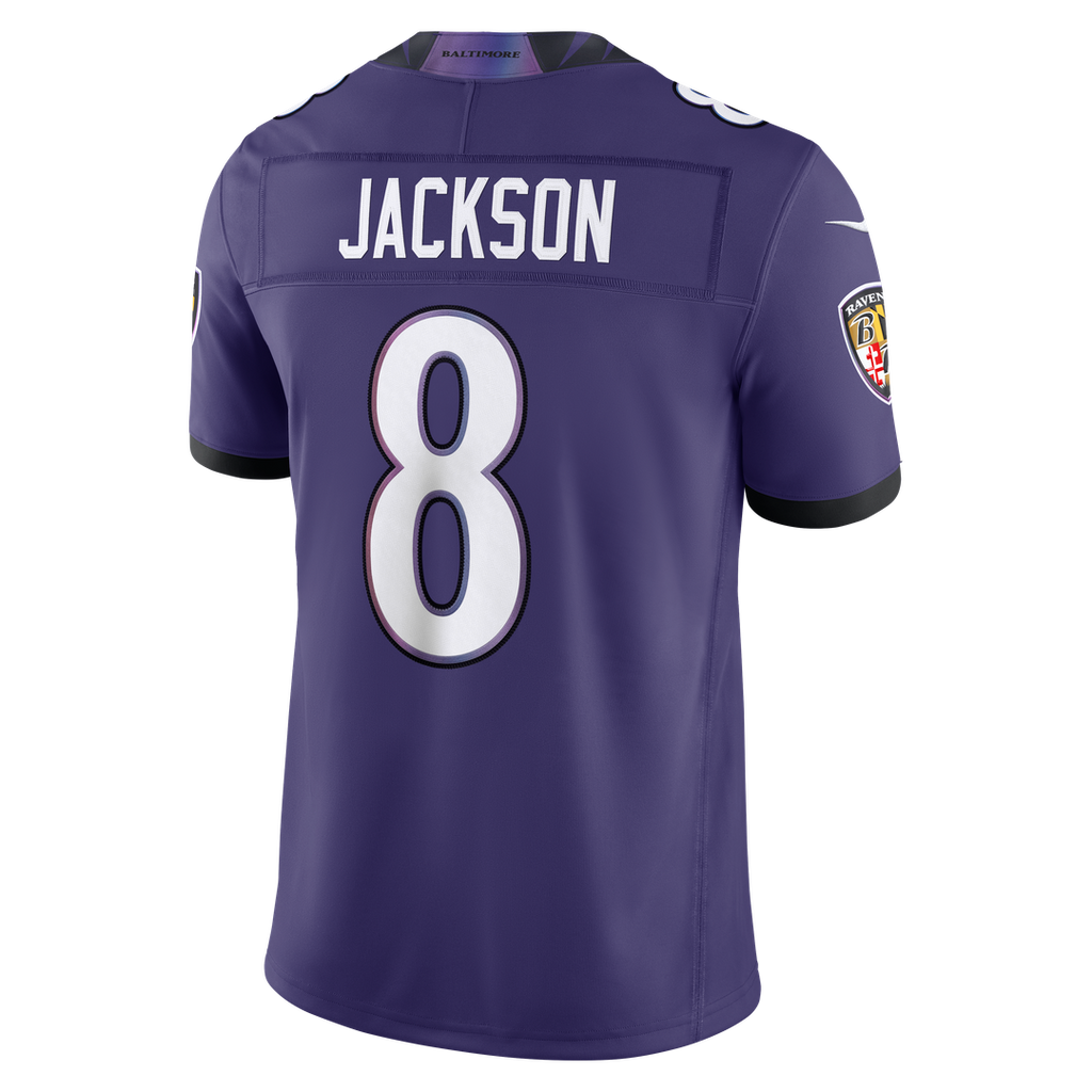 Baltimore Ravens Lamar Jackson Nike Purple Team Vapor F.U.S.E. Stitched Limited Jersey product image 13, provided for visual