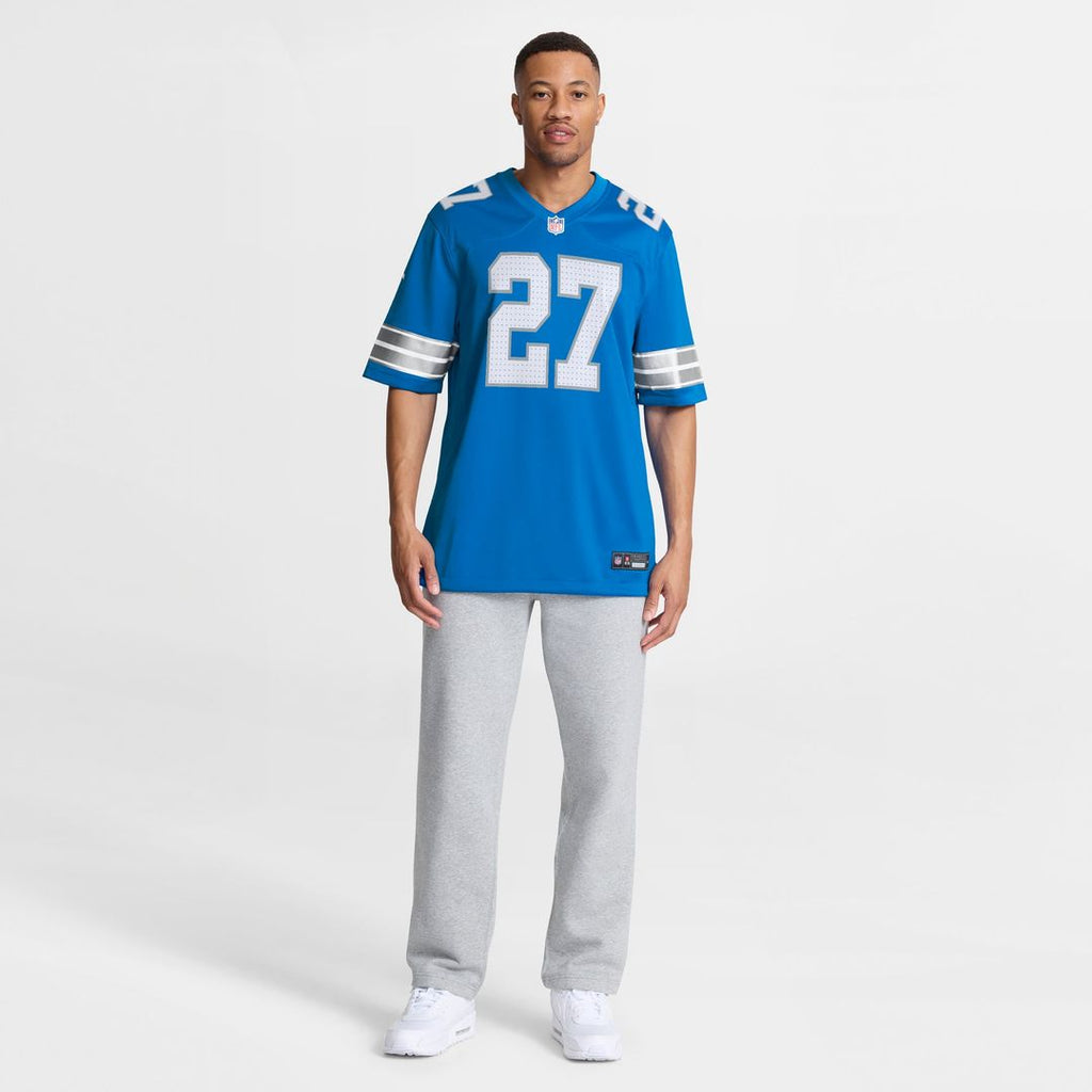 Detroit Lions Christian Izien Nike Blue Team Game Jersey product image 4, provided for visual reference and product detail