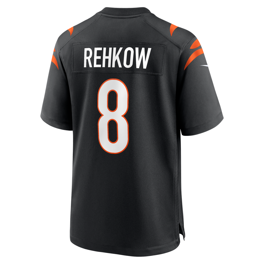 Cincinnati Bengals Ryan Rehkow Nike Black Game Jersey product image 3, provided for visual reference and product detail