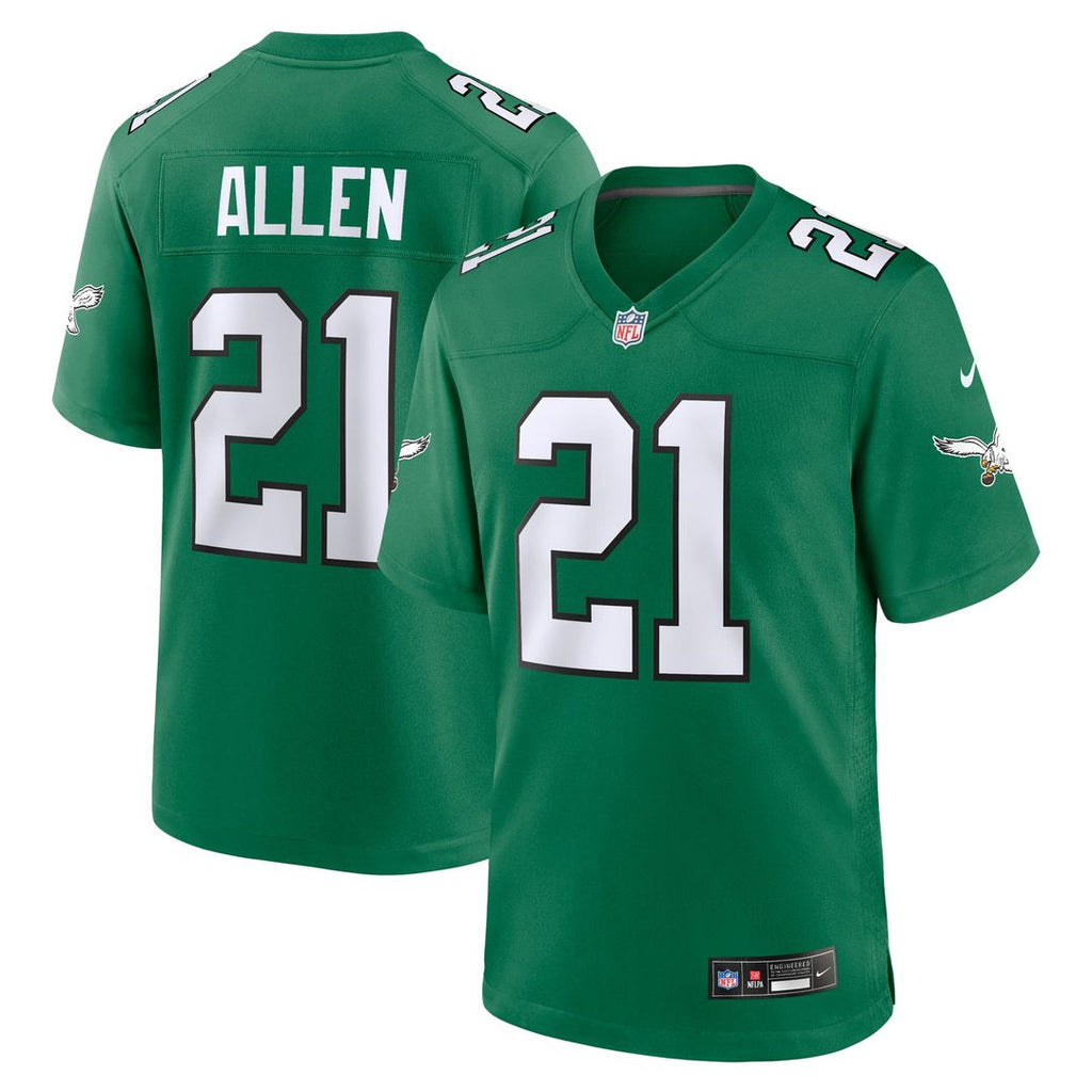 Philadelphia Eagles Eric Allen Nike Kelly Green Retired Player Alternate Game Jersey product image 1, provided for visual