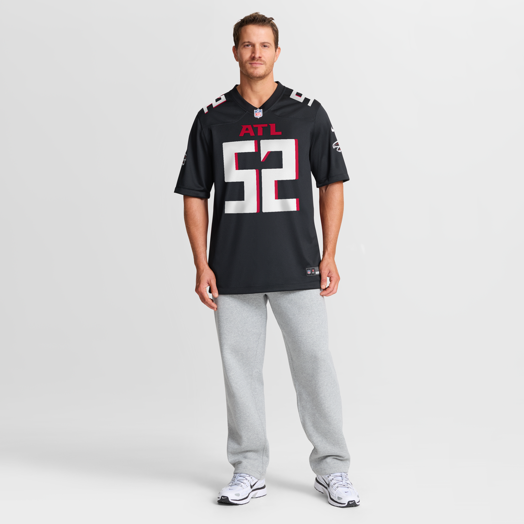 Atlanta Falcons Jovaughn Gwyn Nike Black Team Game Jersey product image 7, provided for visual reference and product detail