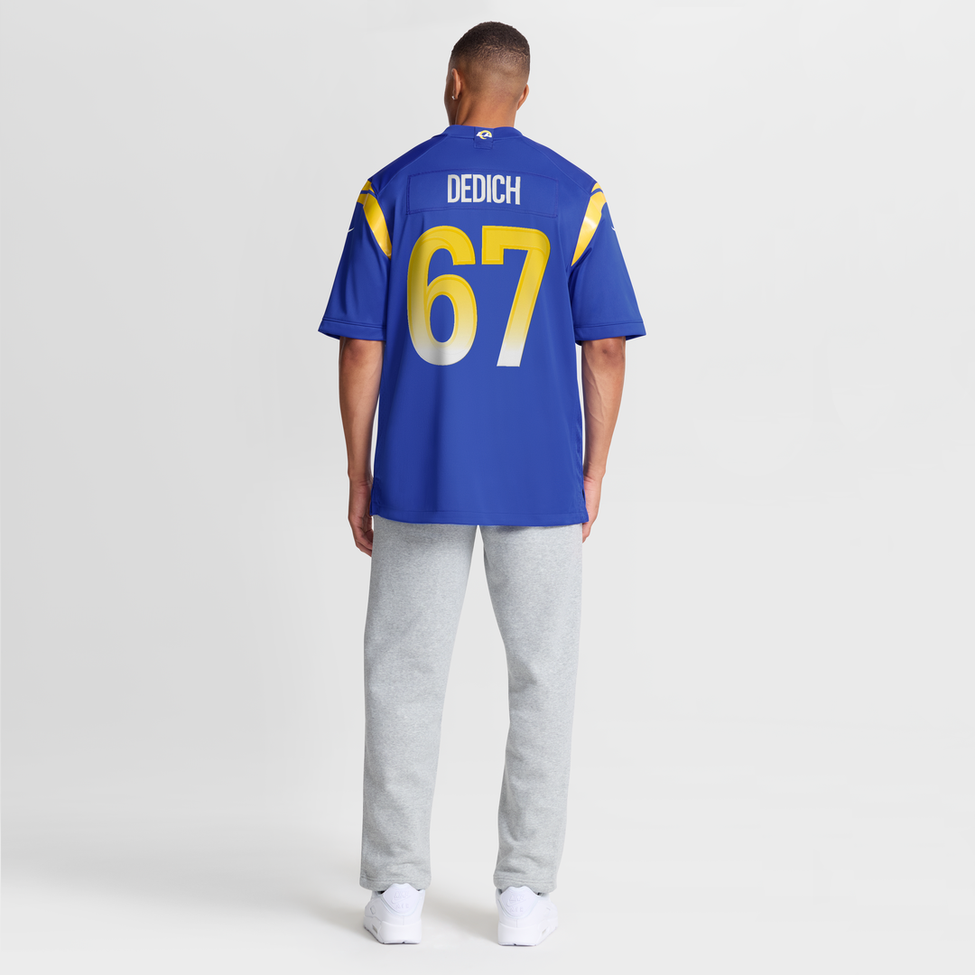 Los Angeles Rams Justin Dedich Nike Royal Game Jersey product image 8, provided for visual reference and product detail