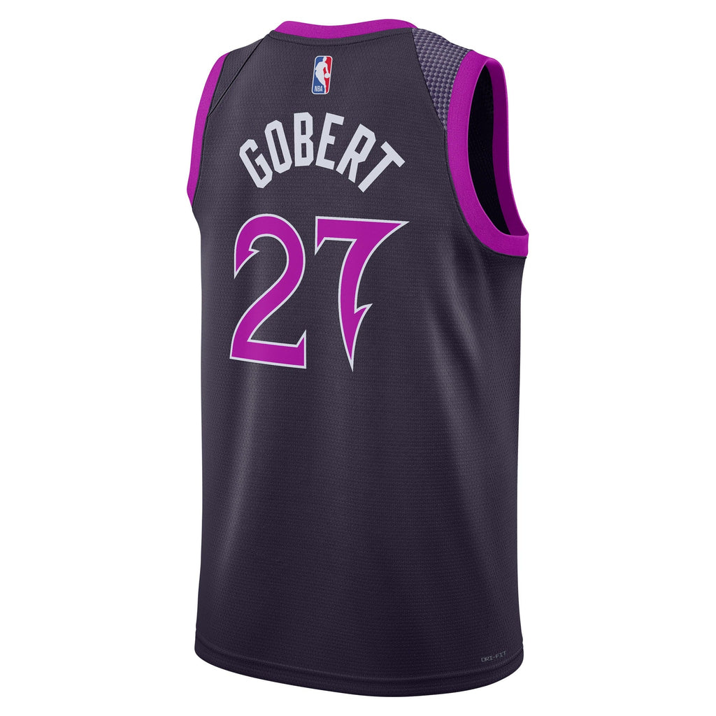 Minnesota Timberwolves Nike 2025/26 City Edition Swingman Jersey - Black - Rudy Gobert - Unisex product image 4, provided
