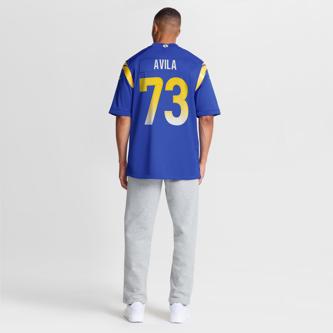 Los Angeles Rams Steve Avila Nike Royal Home Game Jersey product image 8, provided for visual reference and product detail