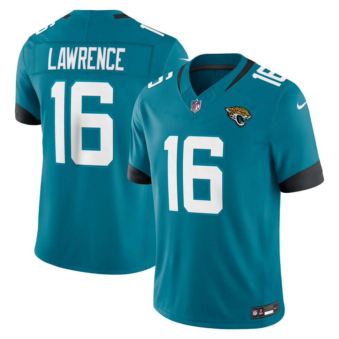 Jacksonville Jaguars Trevor Lawrence Nike Teal Team Vapor F.U.S.E. Stitched Limited Jersey product image 1, provided for